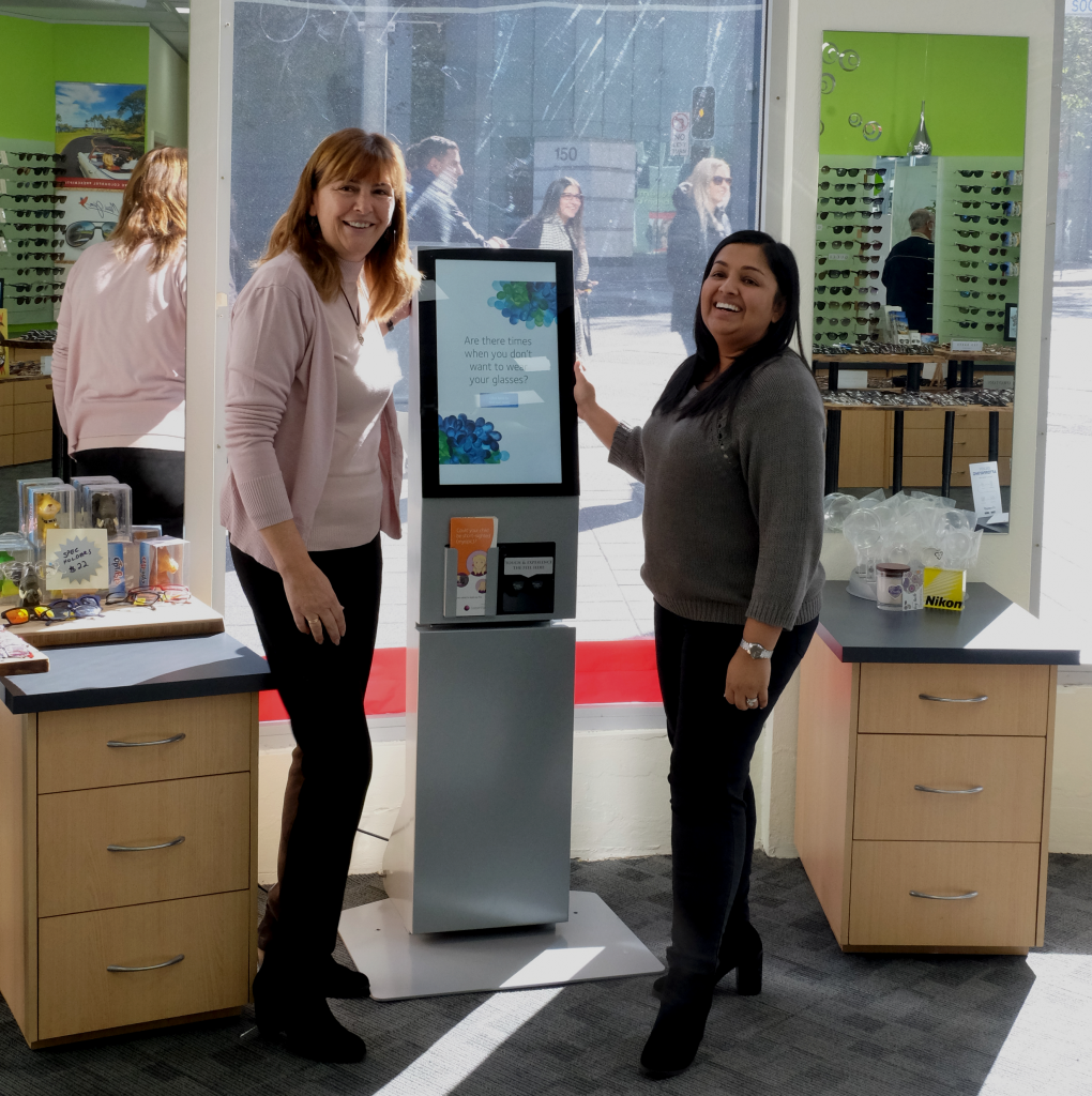 CooperVision Interactive retail educational kiosk